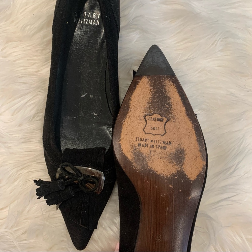 Stuart Weitzman suede kitten heeled flats - Picture 3 of 4